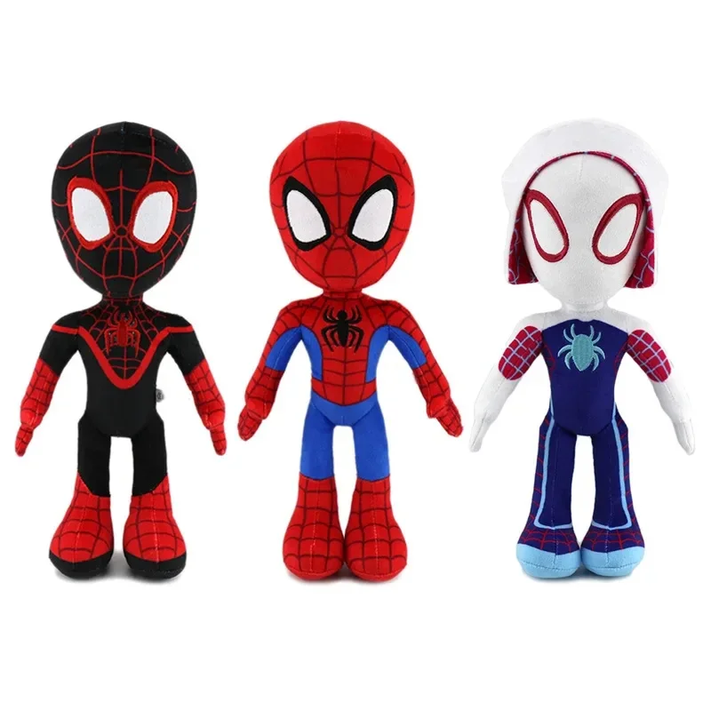 32CM Anime Avengers Spiderman Plüschtiere Into the Spider-Verse Gwen Peter Parker Noir Puppen Weiches Stofftier für Kinder Geschenk Image