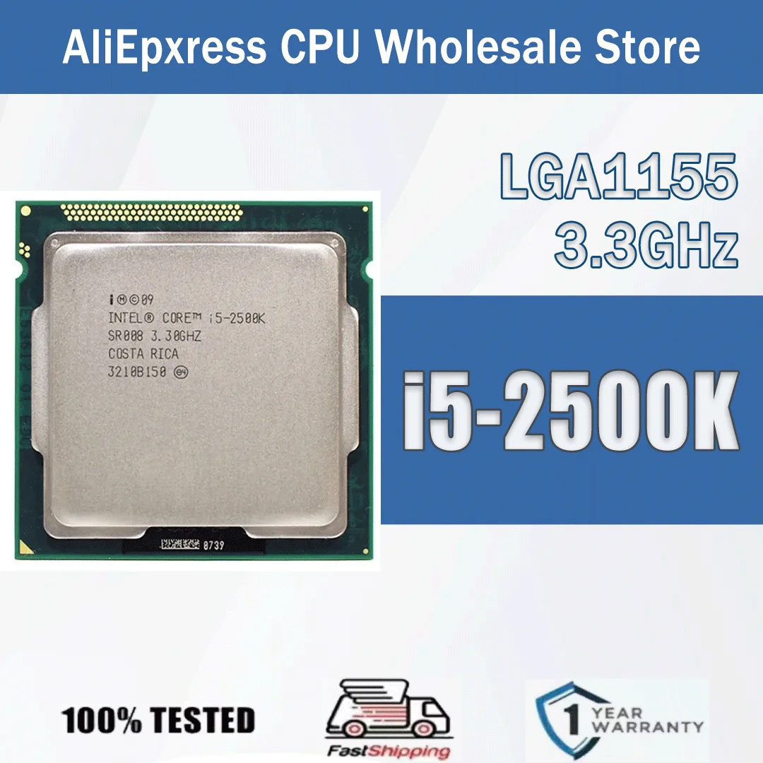 Intel Core I5-2500K 3,3 GHz Quad-Core-Computer-CPU-Prozessor-Server 6M 95W I5 2500K Paket LGA 1155 Image