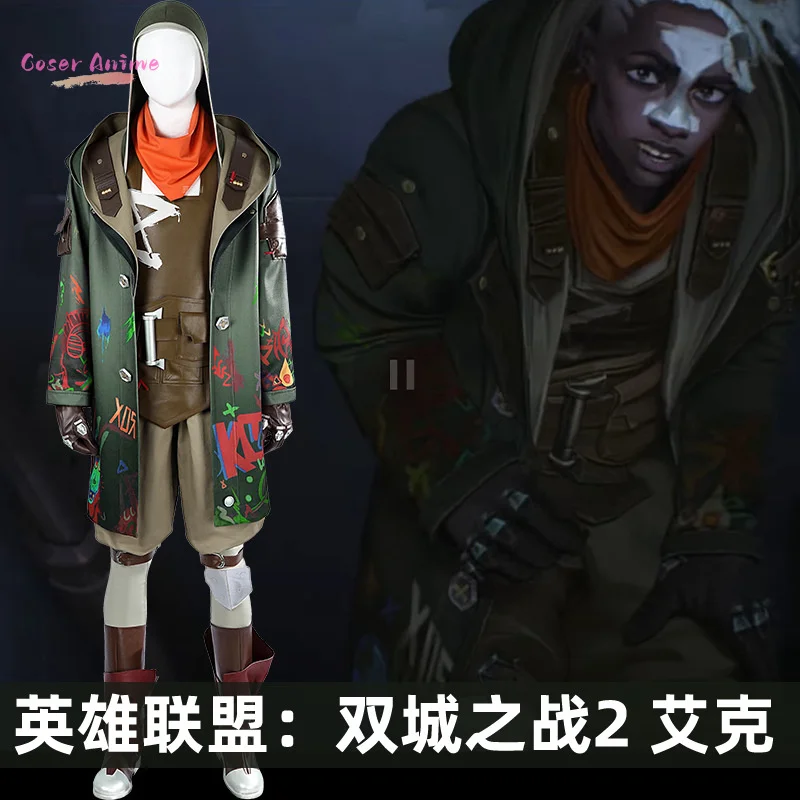Spiel Anime Arcane Staffel 2 Ekko Cosplay Kostüm Uniform Halloween Karneval Party Weihnachten Spielen Rolle Kleidung Kleidung