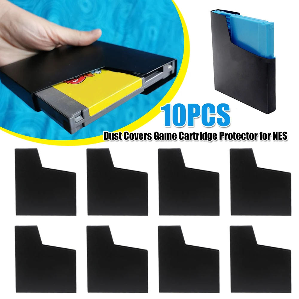 10 Stück Matte Schutzhüllen für Spielkassetten Staubschutz für NES Image