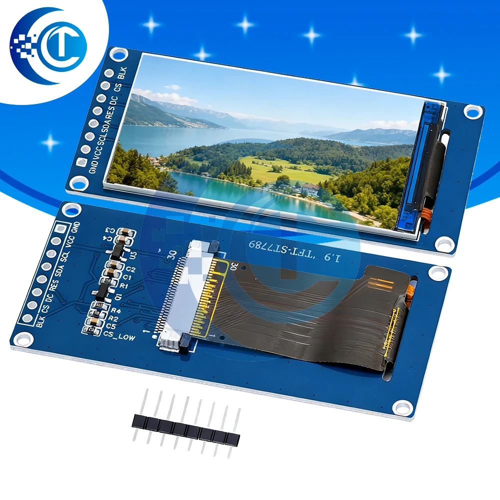 1PCS Neue 1,9 zoll IPS voll winkel TFT display bildschirm LCD bildschirm farbe display modul SPI serielle port high-definition 170x320 Image