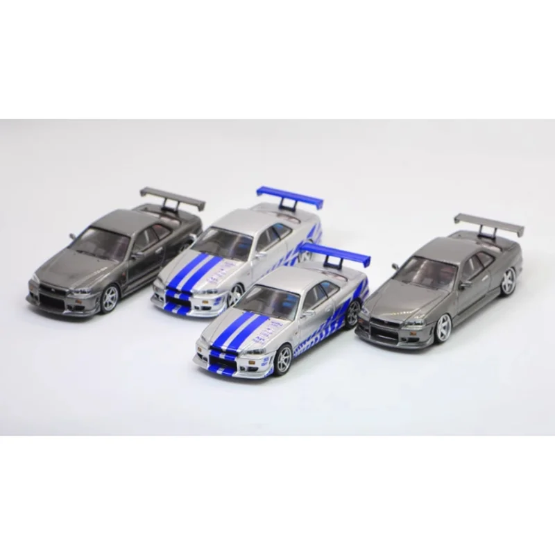 KOD × GFCC Diecast 1/64 Scale R34 C-West Alloy Car Model Collectible Decorative Ornament Image