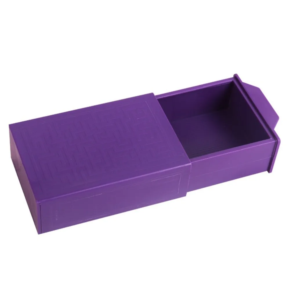 Tragbare magische lila Zauberbox aus Kunststoff, Trick-Performance, magische verschwindende Box, Zaubershow-Requisiten für Kinder und Teenager Image