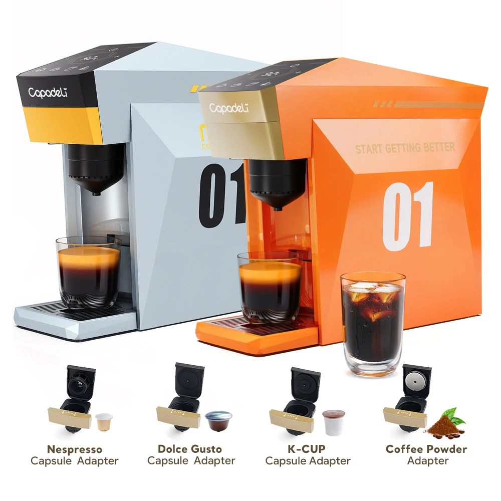4-in-1 Kapsel-Kaffeemaschine Kompatibel mit Dolce Gusto/Nes Kapseln/Gemahlenem Kaffee/K-Cup 19 Bar Kaffeemaschine für Cafeterias Image