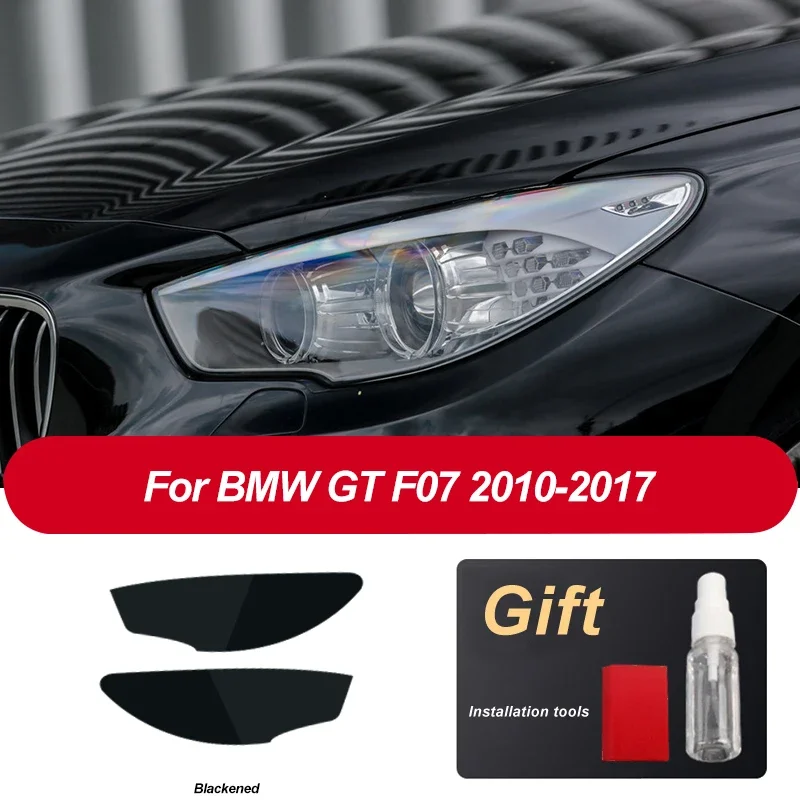 Auto Scheinwerfer Schutz folie Front scheinwerfer transparent schwarz TPU vor geschnittene Aufkleber deacl für BMW 5er GT F07 F10 F11 G30 G31 Image