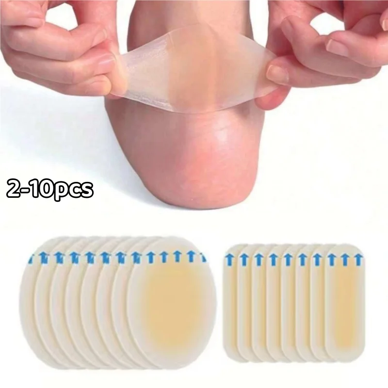 2-10 Stück Transparente Reibungsbeständige Fersenpolster Hydrogel-Wundpflaster Wasserdichte Anti-Blasen-Fußpflaster High-Heel-Aufkleber Image