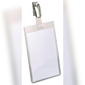 Durable Namensschild 90 x 60 mm Hochformat mit Clip Image