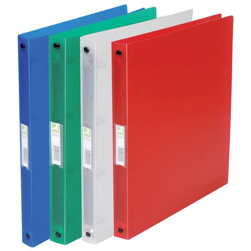 Ringmappe, A4, 4-Ring, 16mm, dunkelrot Q-CONNECT KF02924 Image