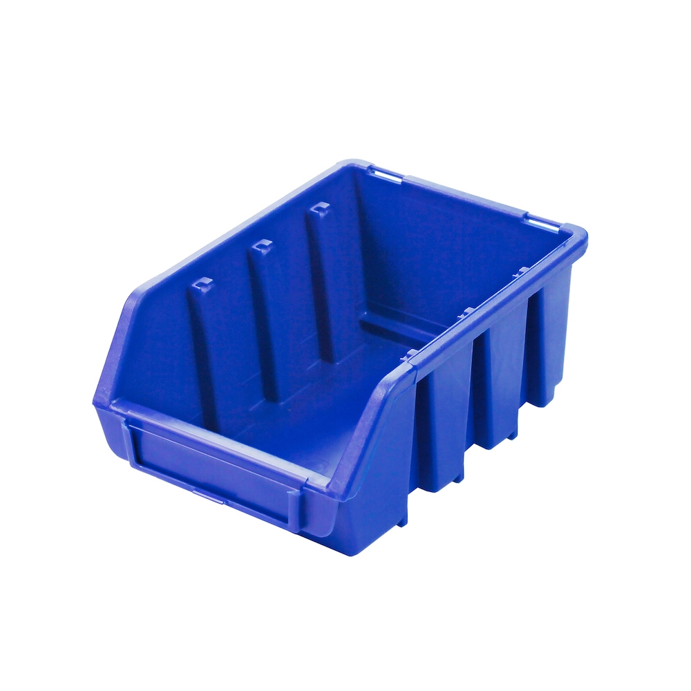 PROREGAL Sichtlagerbox 2 | HxBxT 7,5x11,6x16,1cm | Polypropylen | Blau | Sichtlagerbehälter, Sichtlagerkasten, Sortierbehälter Image