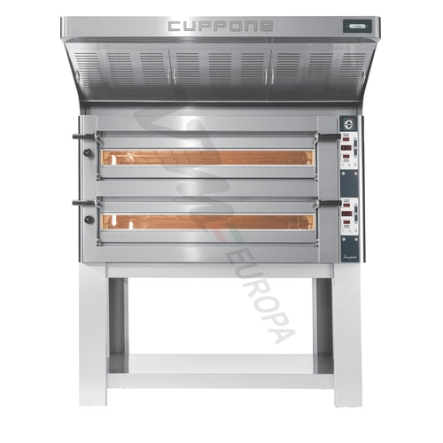 Cuppone Donatello Pizzaofen für 9+9 Pizzen Ø35cm 2 Kammer Knopfsteuerung - DN935/2CD: ohne Untergestell / Haube Image