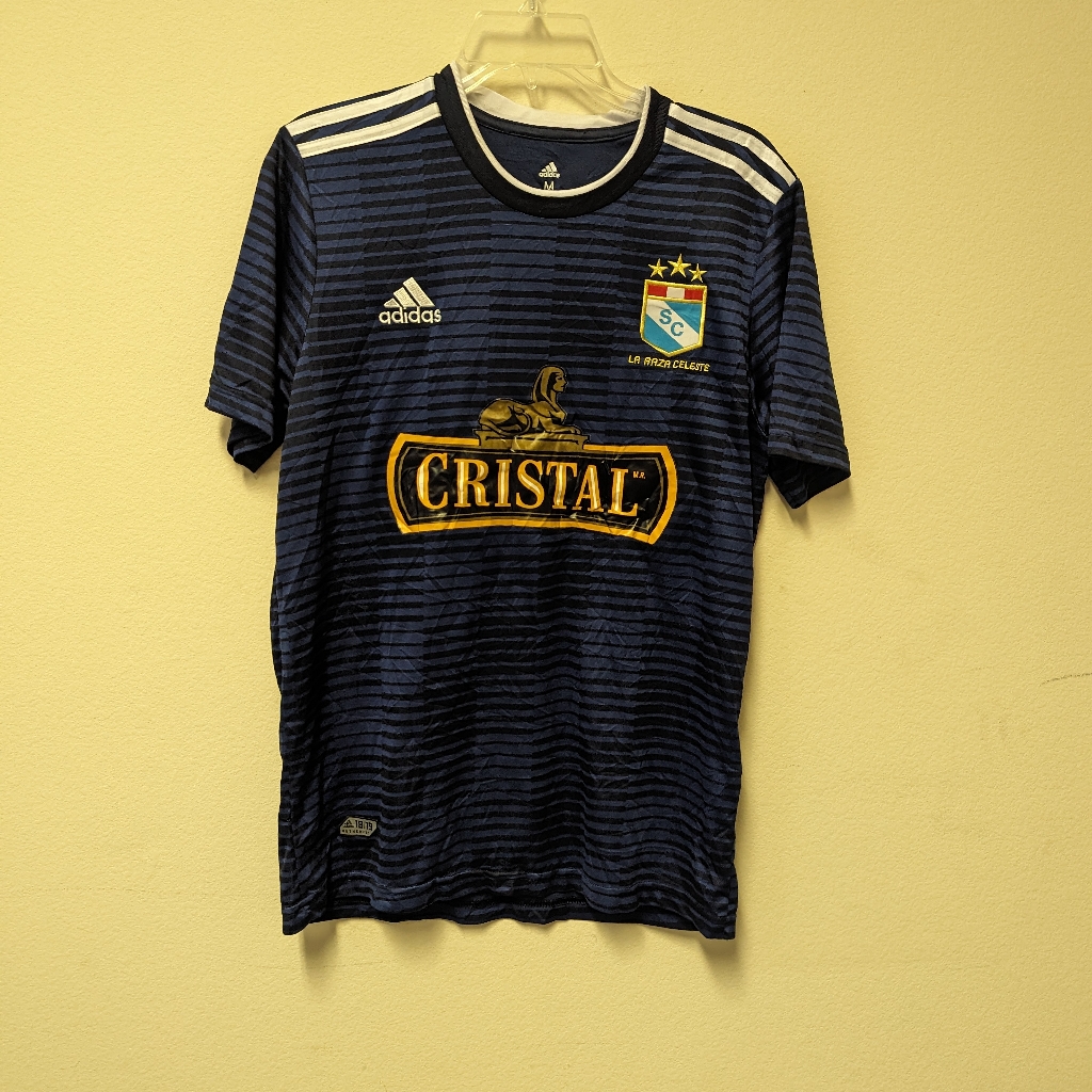 Adidas Shirts | Adidas Sporting Cristal 2018 Original Jersey Size M Raza Celeste Navy Used Mejia | Color: Blue | Size: M