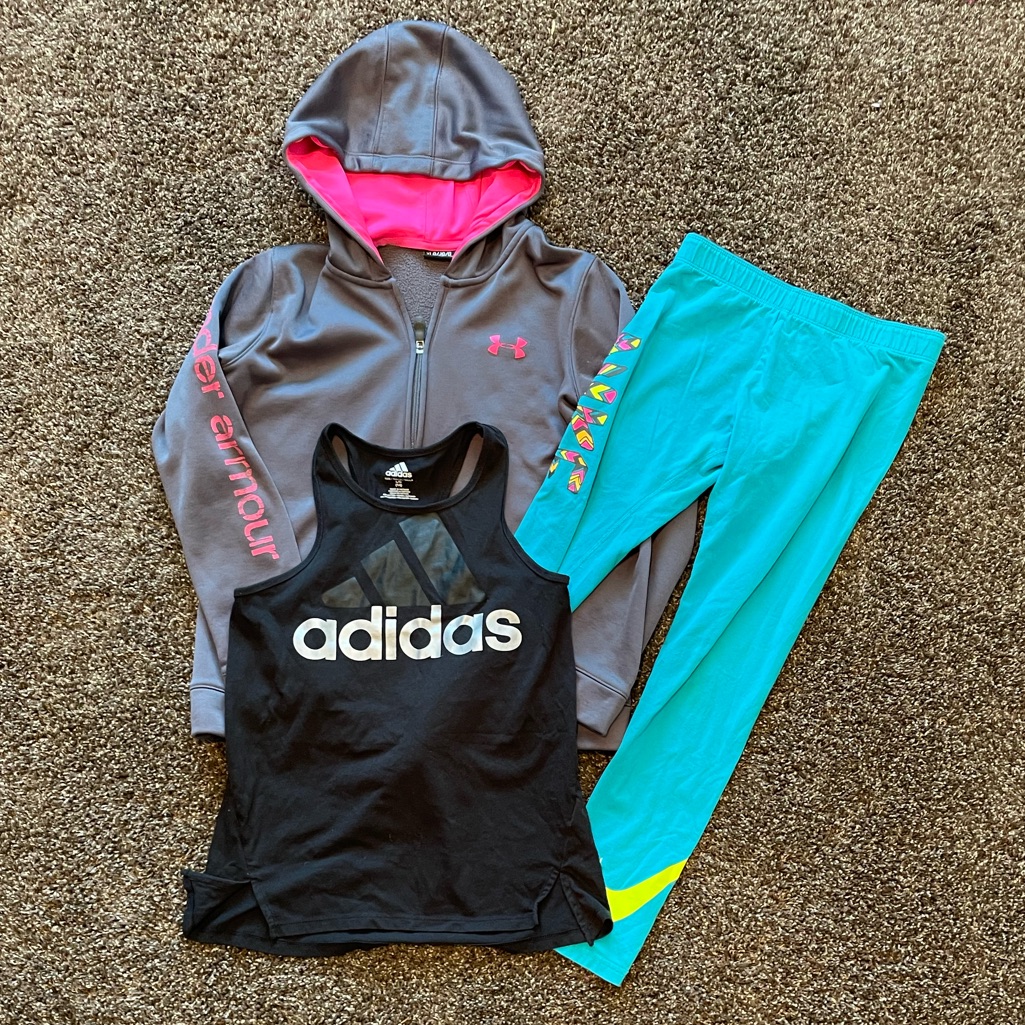 Under Armour Shirts & Tops | Bundle Girls Large Athletic Wear | Color: Blue/Gray | Size: Lg