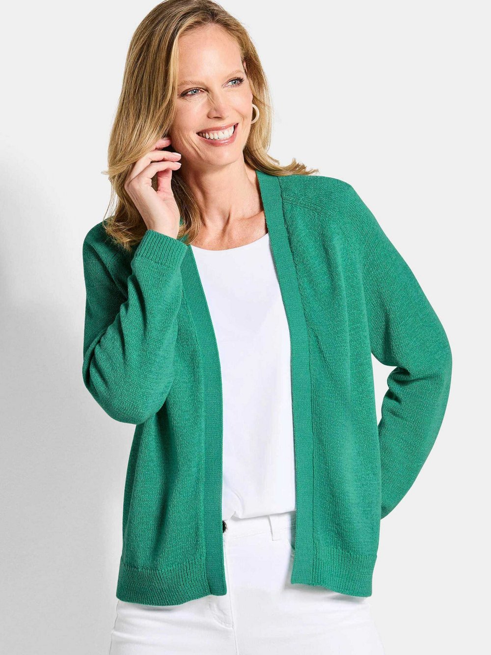 Goldner Strickjacken Damen grün, 23 Image