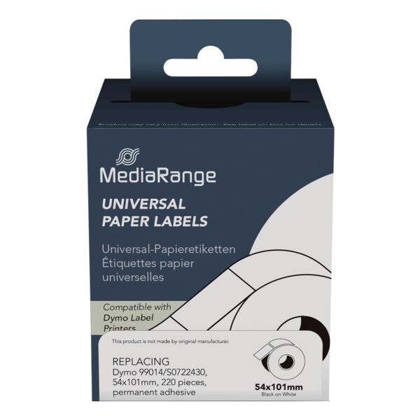 MediaRange Etikettenrolle für Etikettendrucker 54 x 101 mm 220 Stück Image