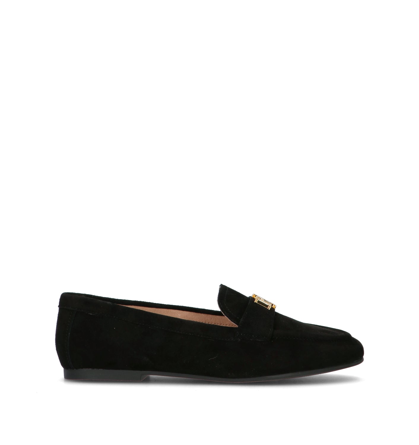 RALPH LAUREN Mocassino donna nero in suede