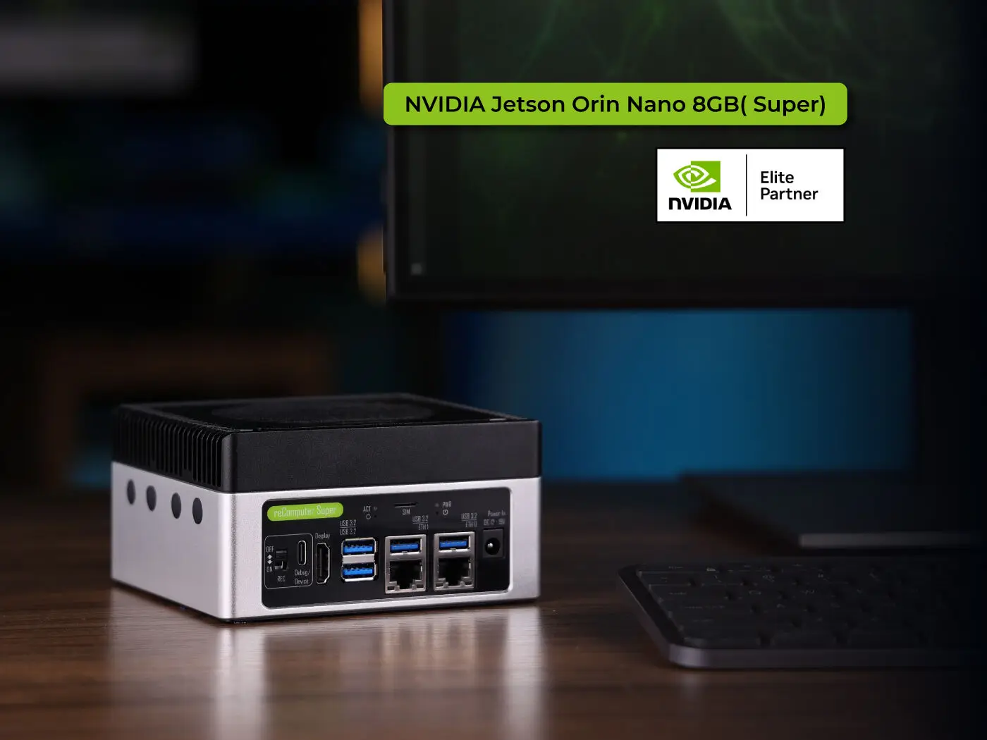 Edge AI Computer NVIDIA Jetson Orin Nano 8GB 67TOPSSuper J3011 4GB 34TOPS J3010 With 128GB NVMe SSD JetPack 6.2 Wi-Fi/BT/LTE