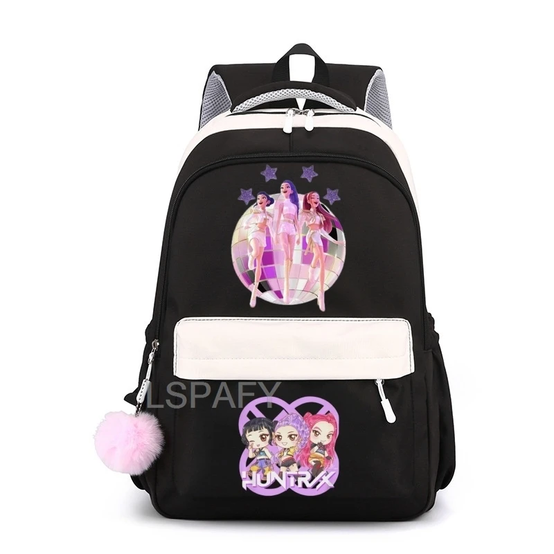 Sac à dos pour filles, sac d'école rose pour enfants et adolescents, sac d'école KPop Demon Hunters, sac à dos d'école étanche