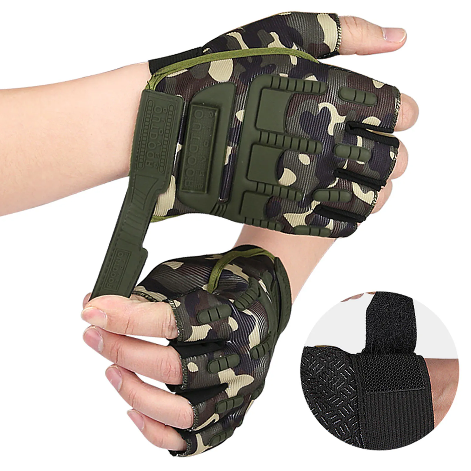 Gants demi-doigt antidérapants, gants de Sport respirants avec particules de distribution antidérapantes 3D pour le cyclisme, le Sport, le Fitness