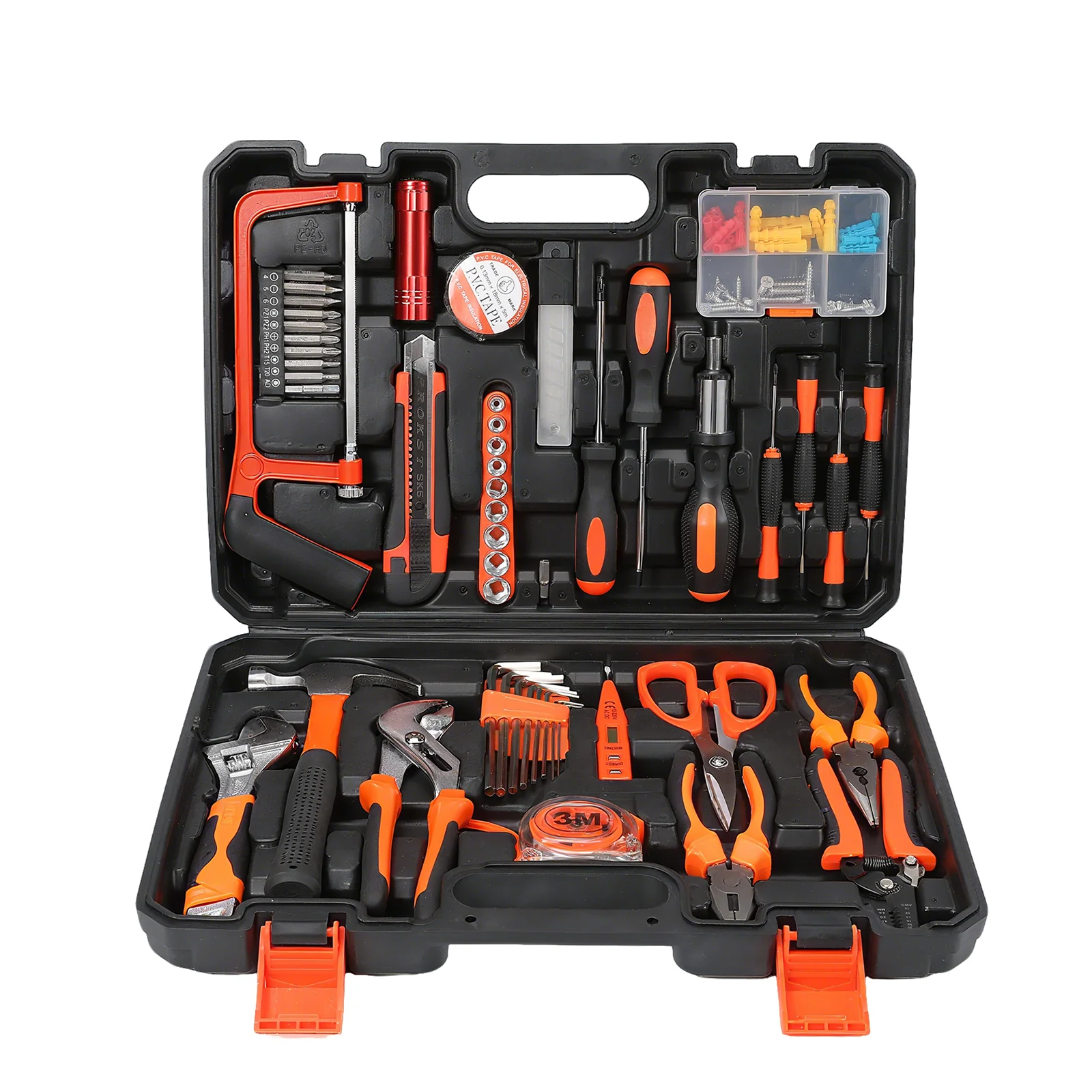 Ensemble d'outils ménagers de 102 pièces, boîte à outils, ensemble d'outils d'électricien, outils de réparation automobile, outils de travail du bois, ensemble combiné