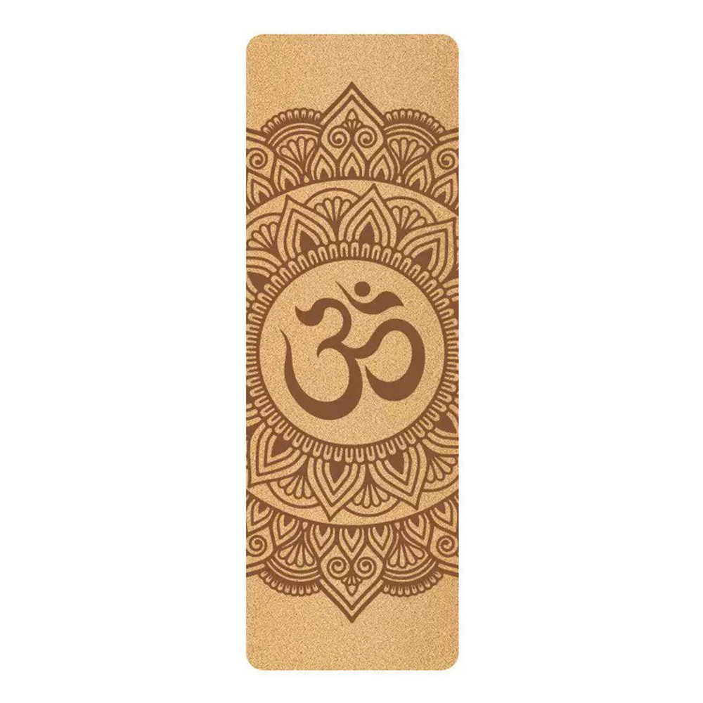 6mm Thickness Fashion Non Slip Eco Friendly Cork Yoga Mat Fitness Mat for Pilates Floor Workouts 72