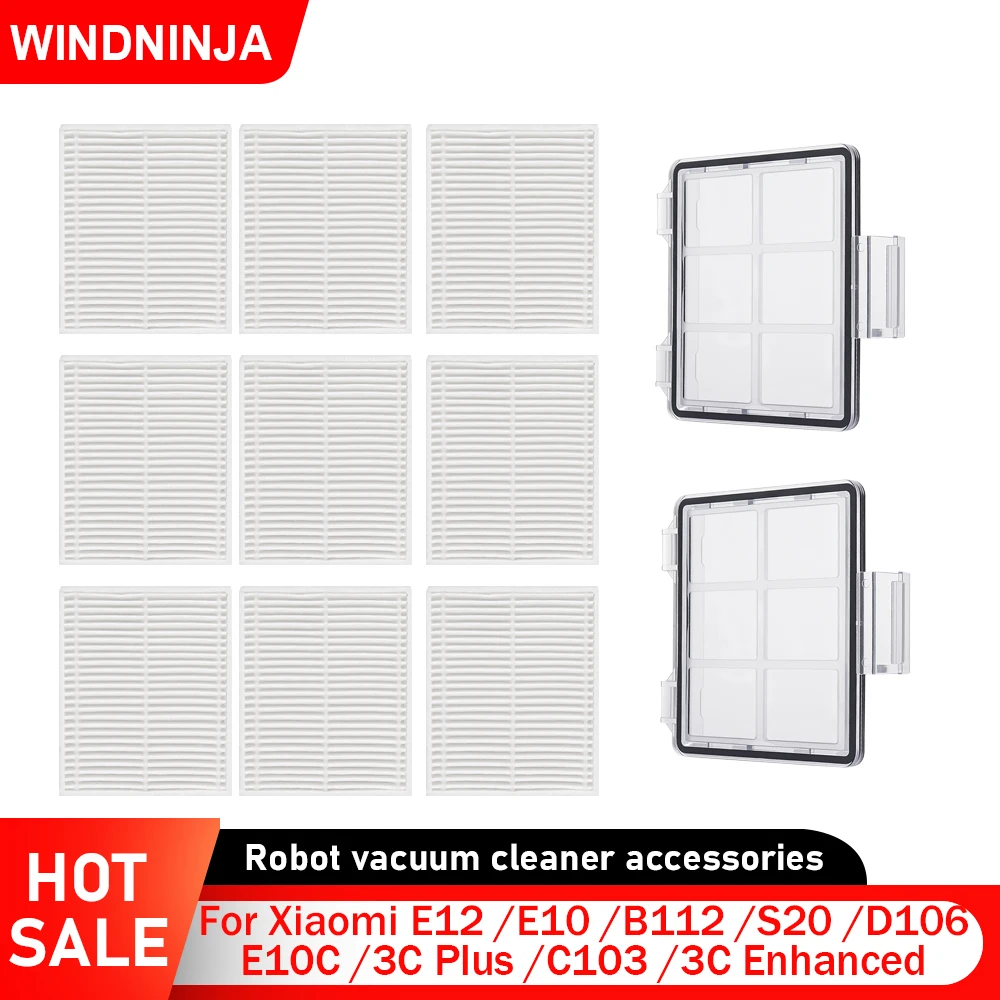 Ersatz-Primärfilter für Xiaomi E10 E12 S20 B112 C103 D106 E10C 3C Plus 3C Enhanced Waschbarer HEPA-Filter Roboterstaubsauger-Ersatzteil Image