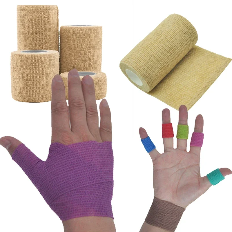 6 Rollen selbstklebendes Erste-Hilfe-Hautband, elastisches Pflaster für Sport, Erste-Hilfe-Wundpflaster Image
