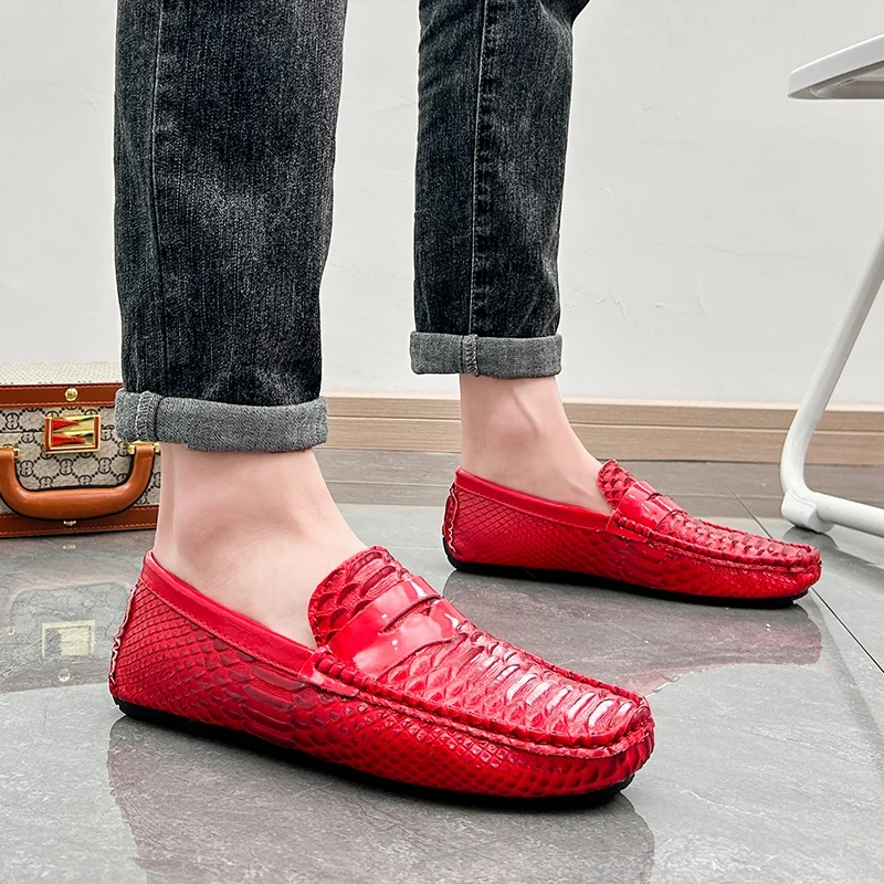 Loafer Herren Freizeitschuhe Große Größe Fahrschuhe Bequeme Lazy Shoe Driving Mokassins Flats Slip on Loafers für Herrenschuhe