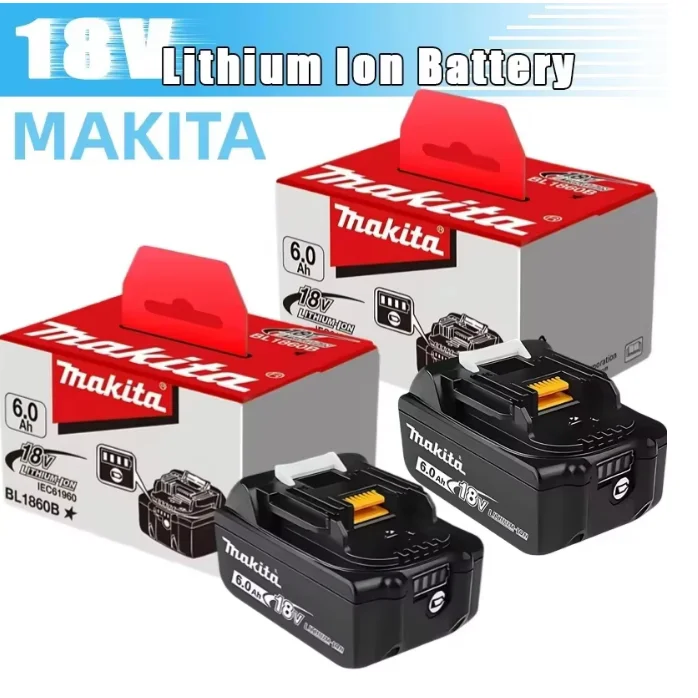 100% Original Makita 18V 6,0Ah Akku, Makita BL1840B BL1850 BL1850B Batterie, geeignet für DTW700. Image