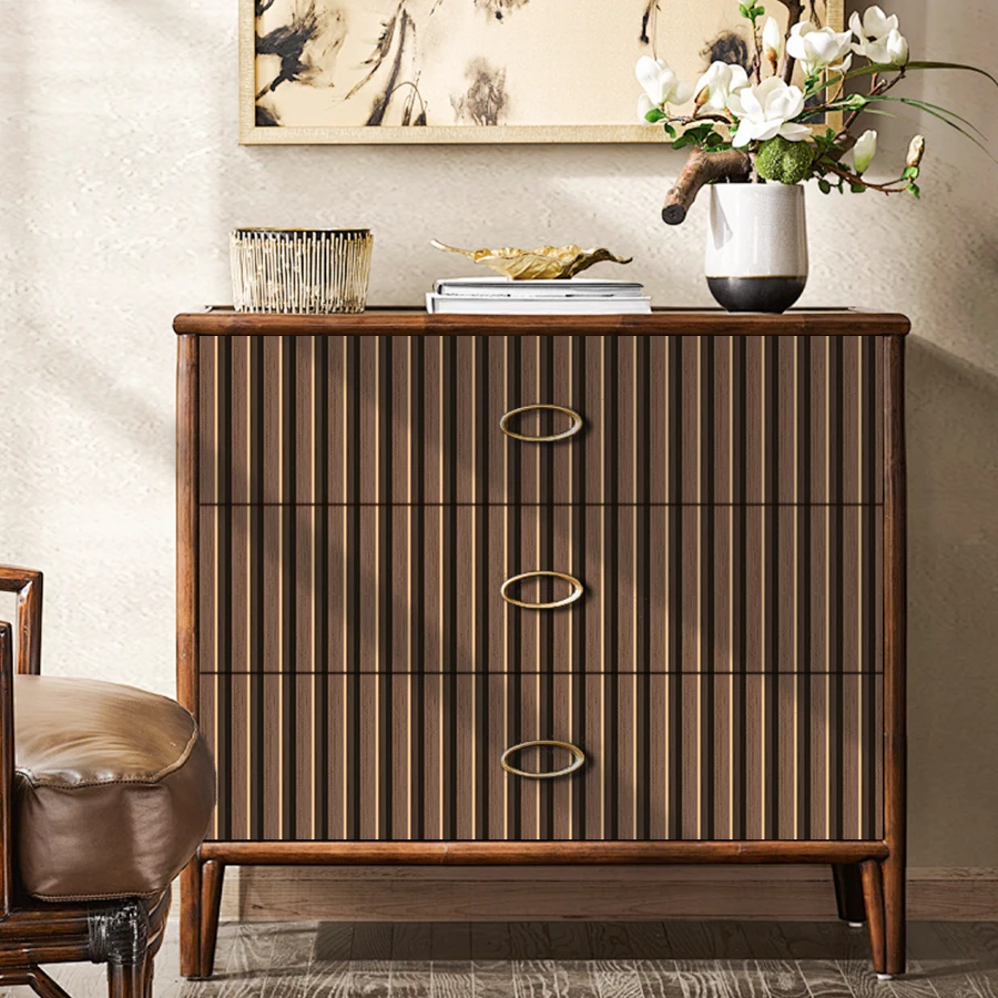 Gittergestreifte selbstklebende Tapete für Heimdekoration, Baumaterialien, Restaurants, Schlafzimmer, Hintergründe, PVC-Aufkleber Image