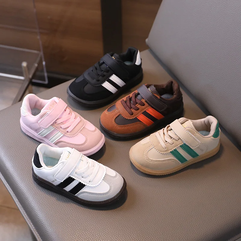 Klassische Retro-Kinderschuhe mit Streifenmuster, Patchwork-Sneaker für Jungen und Mädchen, Schul- und Freizeitschuhe, rutschfest, für den täglichen Gebrauch, Sportschuhe für Kinder