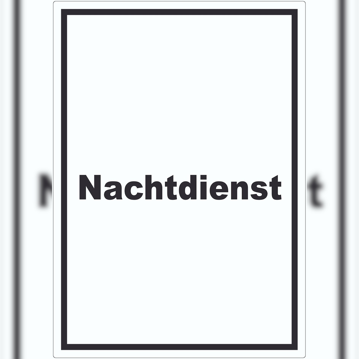HB-Druck Nachtdienst Aufkleber mit Text Nachtschalter hochkant A2 (420x594mm) Image