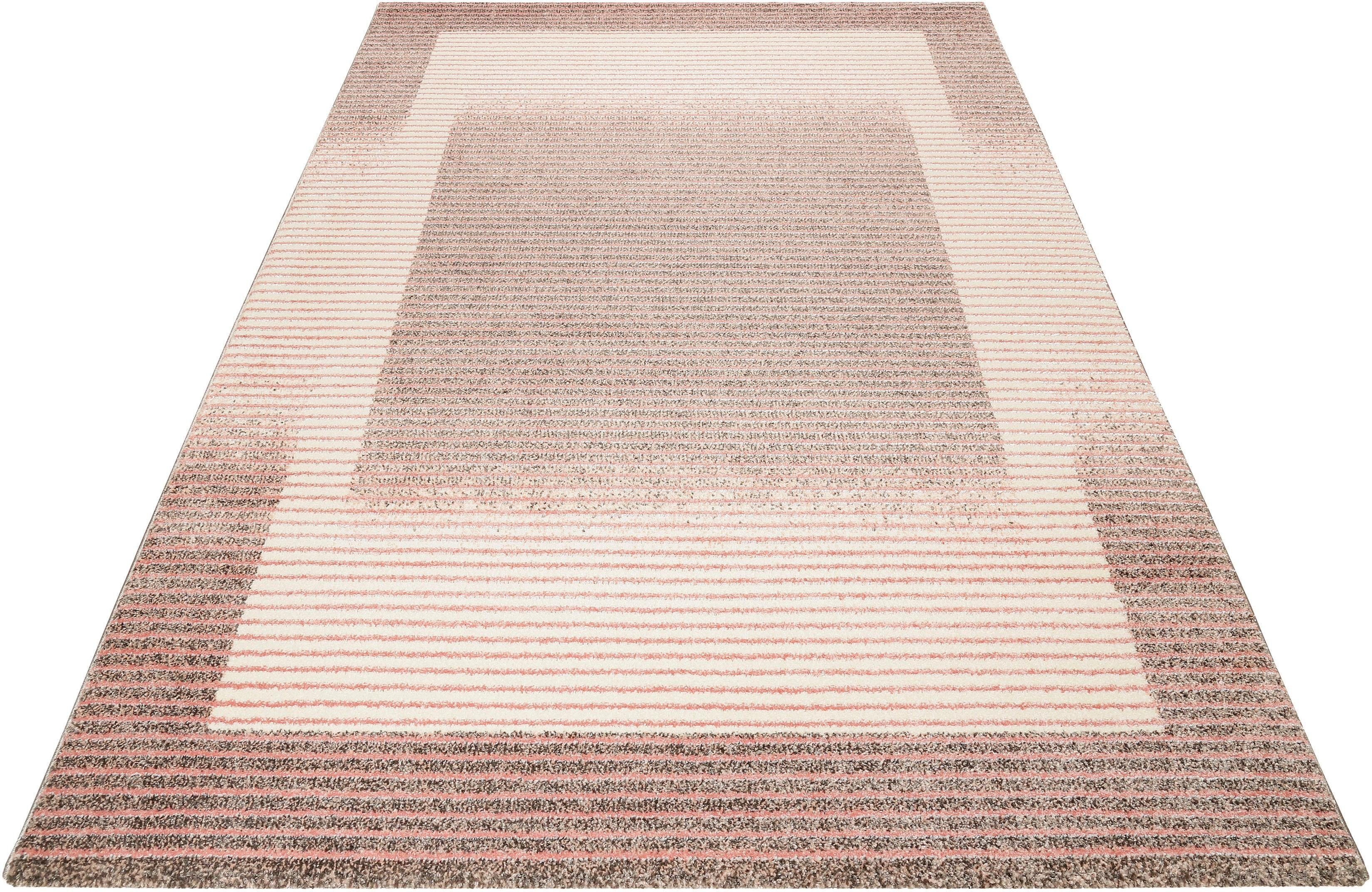 Teppich WECON HOME "Velvet Flow" Gr. 31, rosa, B:133cm H:13mm L:200cm, Kunstfaser, Teppiche, Teppich, Kurzflor, Wohnzimmer Image