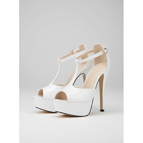 Rosafarbene Plateau-Pumps mit offener Zehenpartie und T-Riemen für Damen – elegante Schuhe für Hochzeitsgäste bei urbanen Feierlichkeiten Image