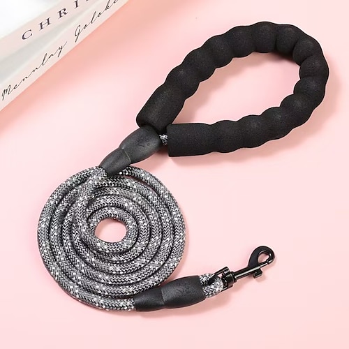 Hundeleinen-Set mit komfortablem, gepolstertem Griff und hochreflektierenden Fäden für mittelgroße und große Hunde Image