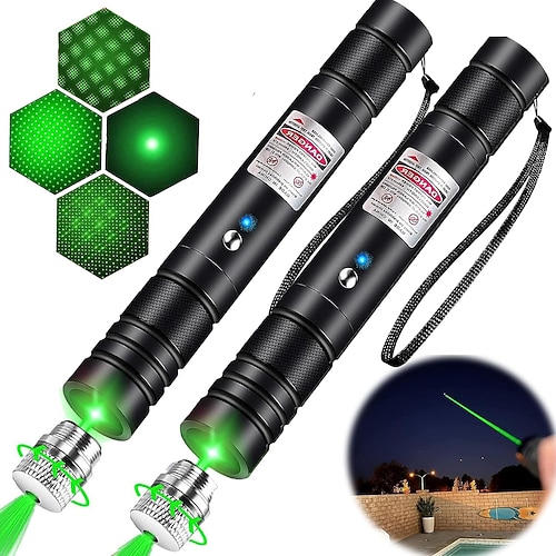 Wiederaufladbarer USB-Laserpointer für Outdoor-Aktivitäten wie Jagen, Wandern und Camping mit großer Reichweite (grüner Laserstrahl) Image