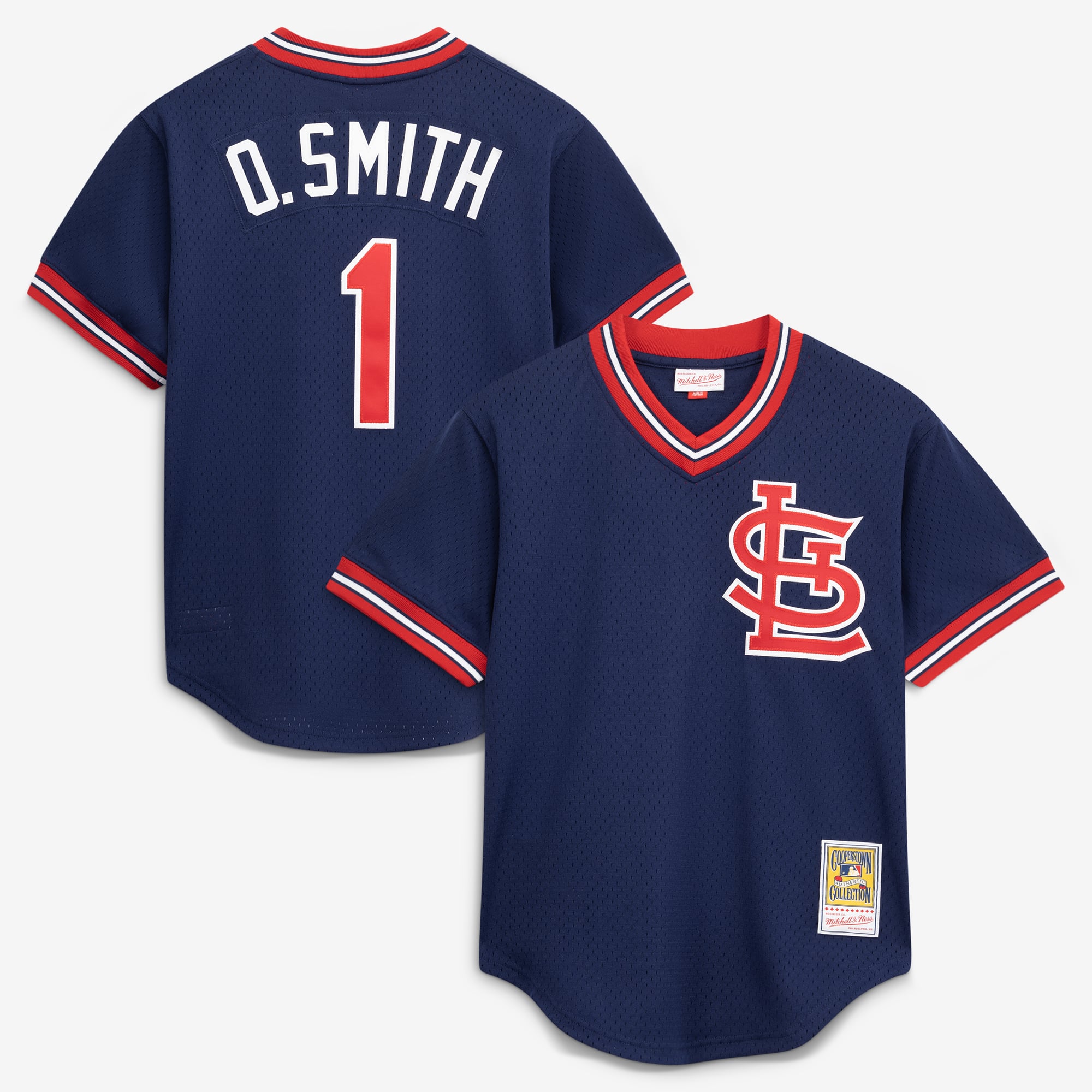Mitchell & Ness Ozzie Smith Navy St. Louis Cardinals Authentic Batting Practice Jersey für Herren