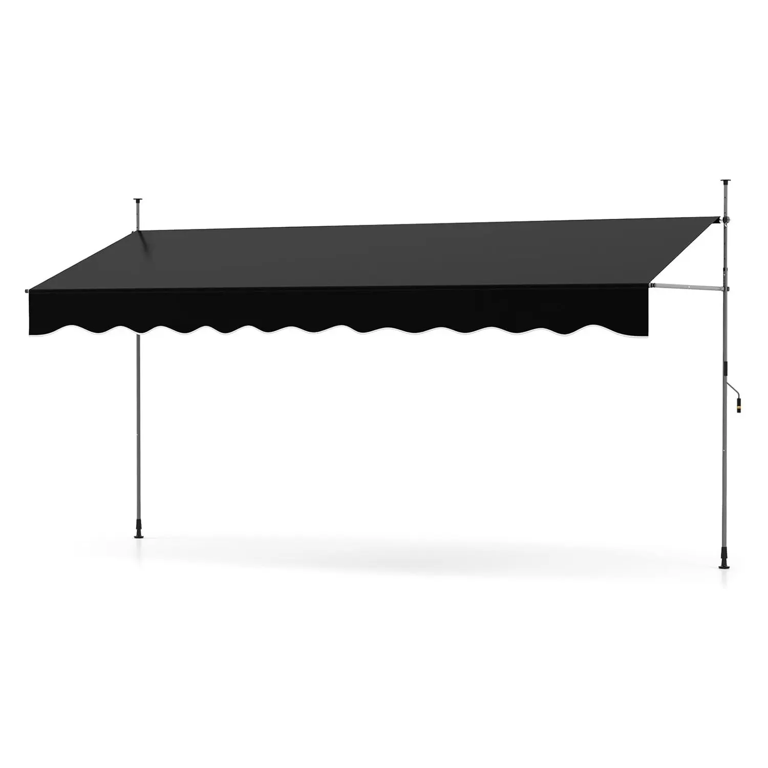 Klemmmarkise, Balkonmarkise ohne Bohren, höhenverstellbar und UV-beständig, Sonnenschutz für Markise, 400 cm, Schwarz Image