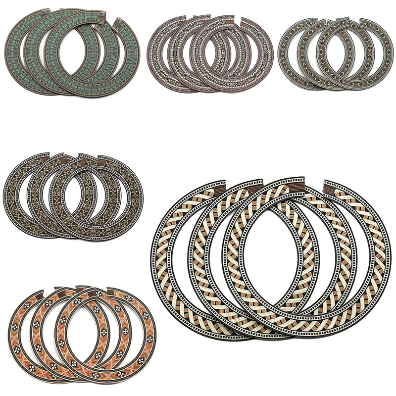 1PCS Original Blume Muster Massivholz Gitarre Kreis Sound Loch Für Klassische Gitarre Aufkleber Zubehör Image