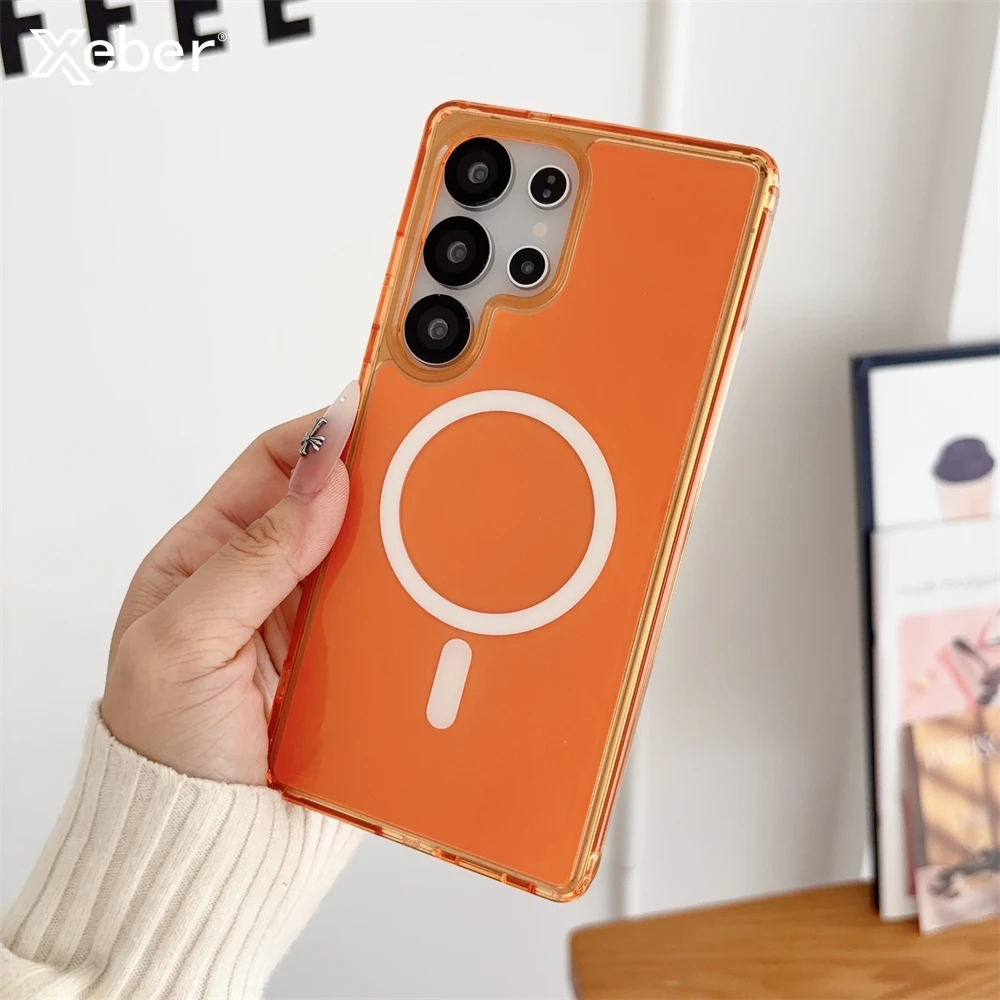 Für Samsung Galaxy S26 Ultra S25 S24 S23 S22 Ultra Plus A36 Für Magsafe Magnetische PC-Hülle Kabelloses Laden Stoßfeste Panzerhülle Image