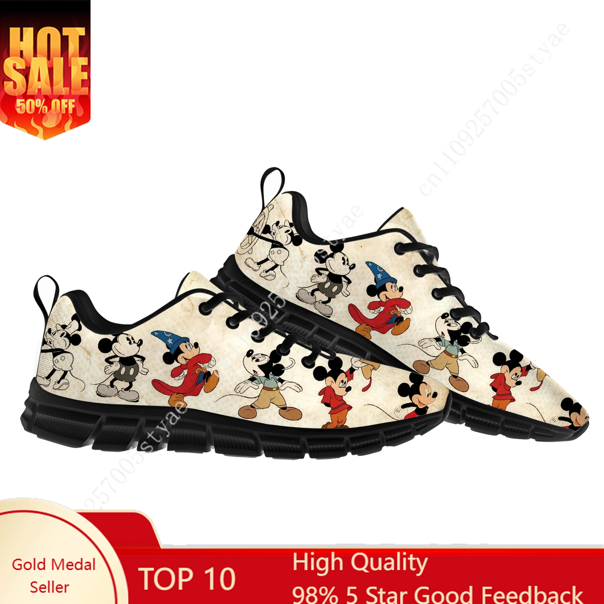 Disney Mickey Mouse Sportschuhe für Herren und Damen, lässige, leichte Laufschuhe Image