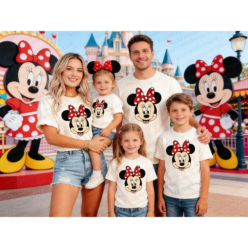 Minnie Mouse T-Shirt, Disney Minnie Shirt, Minnie Karohemd, Disney Geschenk-Shirts, Disney Shirts für Kinder, Retro Disney Mouse Image