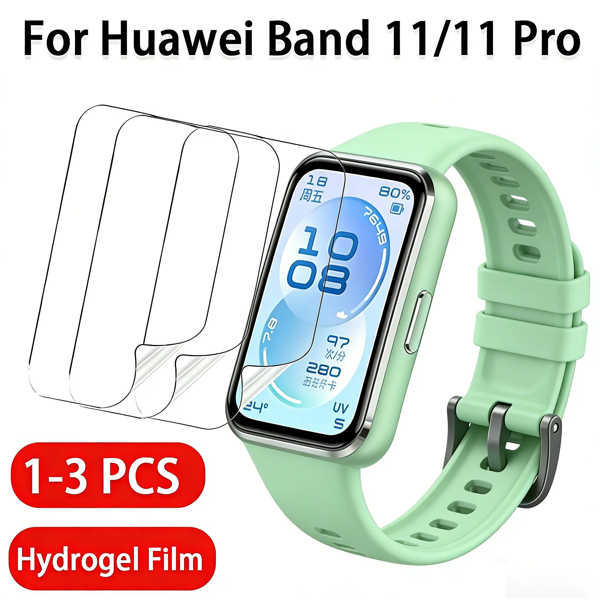 Saubere Hydrogel-Folien für Huawei Band 11 Smartband, weiche TPU-Anti-Kratz-Displayschutzfolien für Huawei Band 11 Pro, Schutzfolie Image