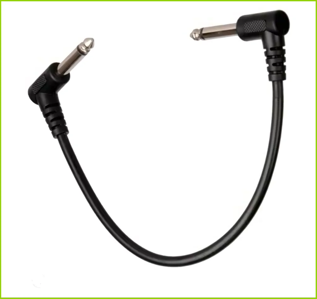 3/6er-Pack 6-Zoll Gitarren-Patchkabel, Schwarz/Bunte Gitarren-Pedalkabel, Effektkabel, 1/4 Zoll TS rechtwinkliges Gitarren-Patchkabel