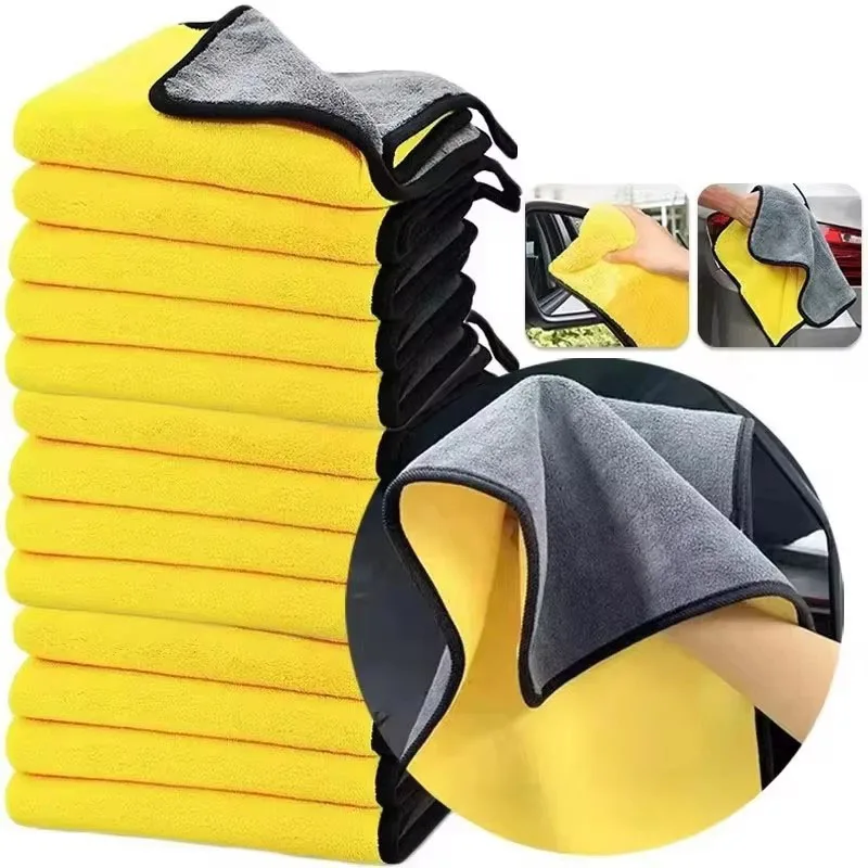 1/3/5/10 Stück Extra Weiches Mikrofaser-Autowaschtuch, Autoreinigungstuch, Autopflegetuch, Detailing-Waschlappen, Kratzerfreies Autowaschtuch Image