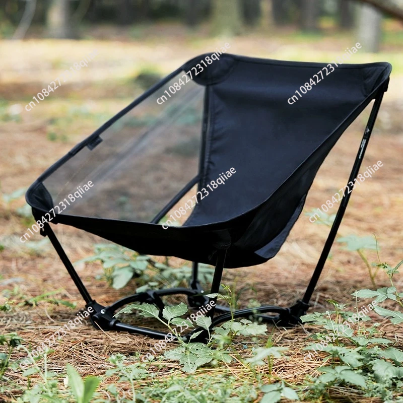 Mondstuhl, Wandern, Camping, Netz-Bodenstuhl, vierbeiniger, ultraleichter, leichter, klappbarer, beinloser Outdoor-Stuhl Image
