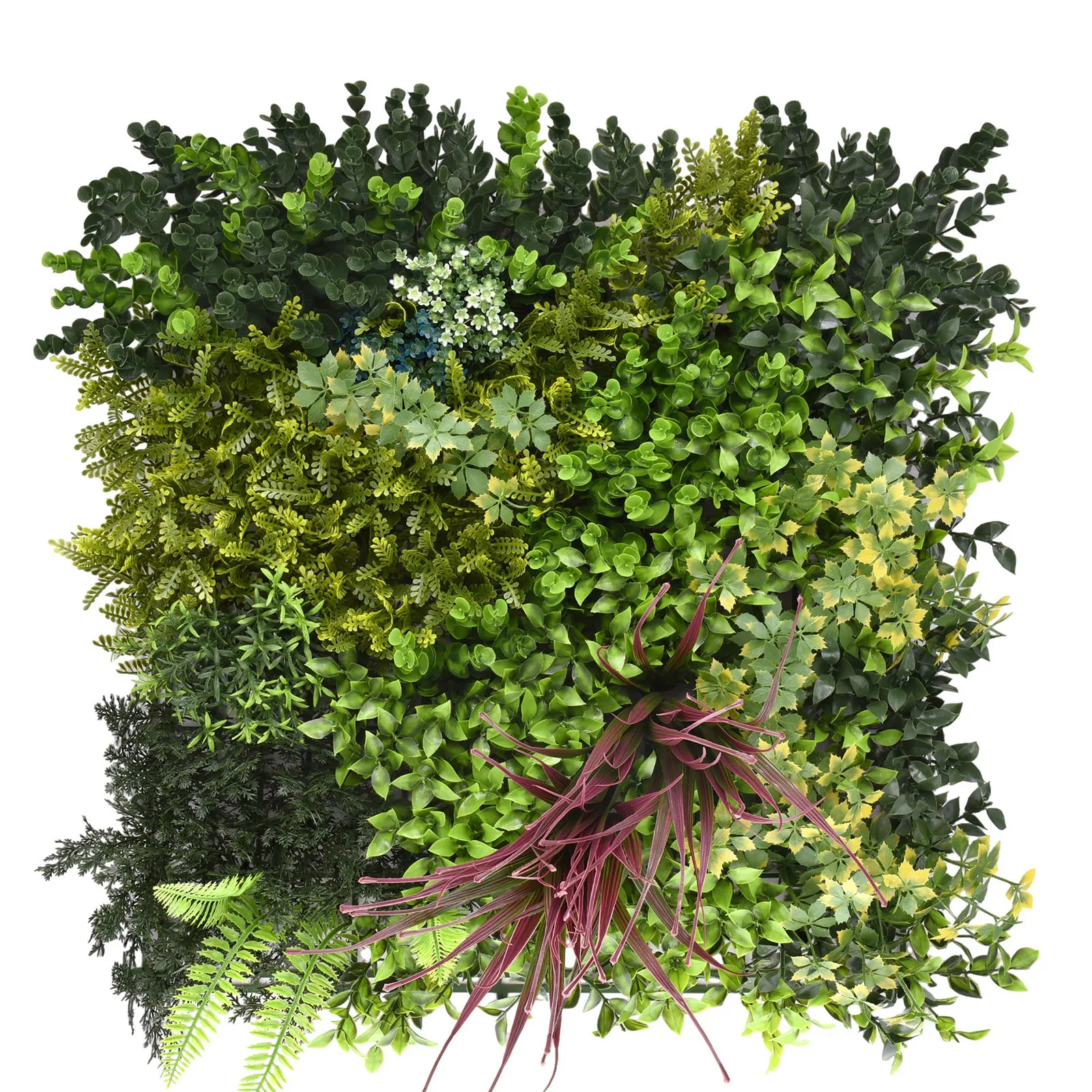 FLOORDIREKT Pflanzenwand Heaven Blue - Kunstpflanzen zur Wandmontage - Künstliche Pflanzen-Deko für Wand, Balkon & Garten Image