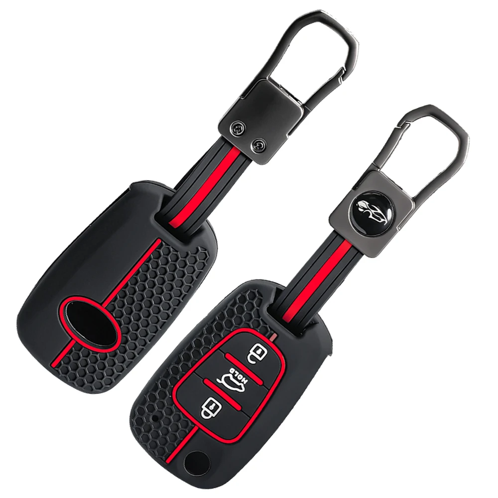 Neue Silikon-Schlüsselhülle für Kia Soul Venga Picanto Rio Sorento Ceed Sportage für Hyundai i20 i30 Veloster ix20. Image