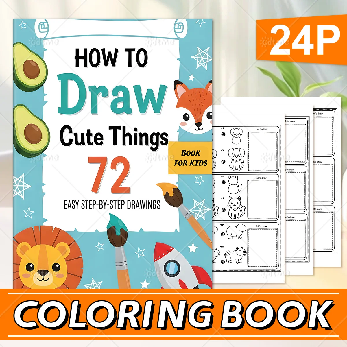 Aktivitätsbuch „Wie man alles zeichnet“ für Kinder: Niedliche Schritt-für-Schritt-Zeichenprojekte, ideal für junge Kreative und Kunst-Anfänger Image