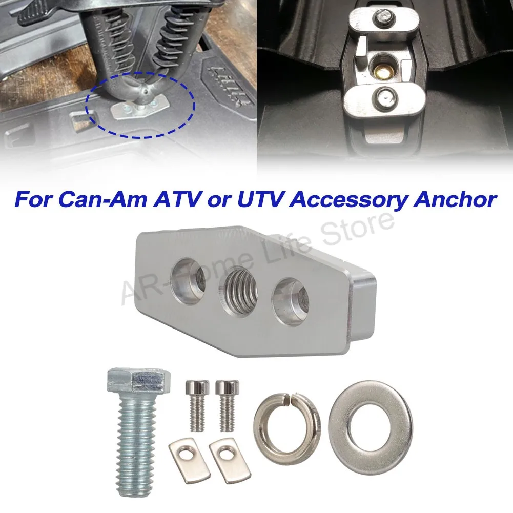 1/2/4/8er-Set für Can-Am ATV oder UTV Zubehöranker 2.0 für Can-Am oder Ski-Doo Sea-Doo LinQ-System, hochwertig, silber, brandneu Image