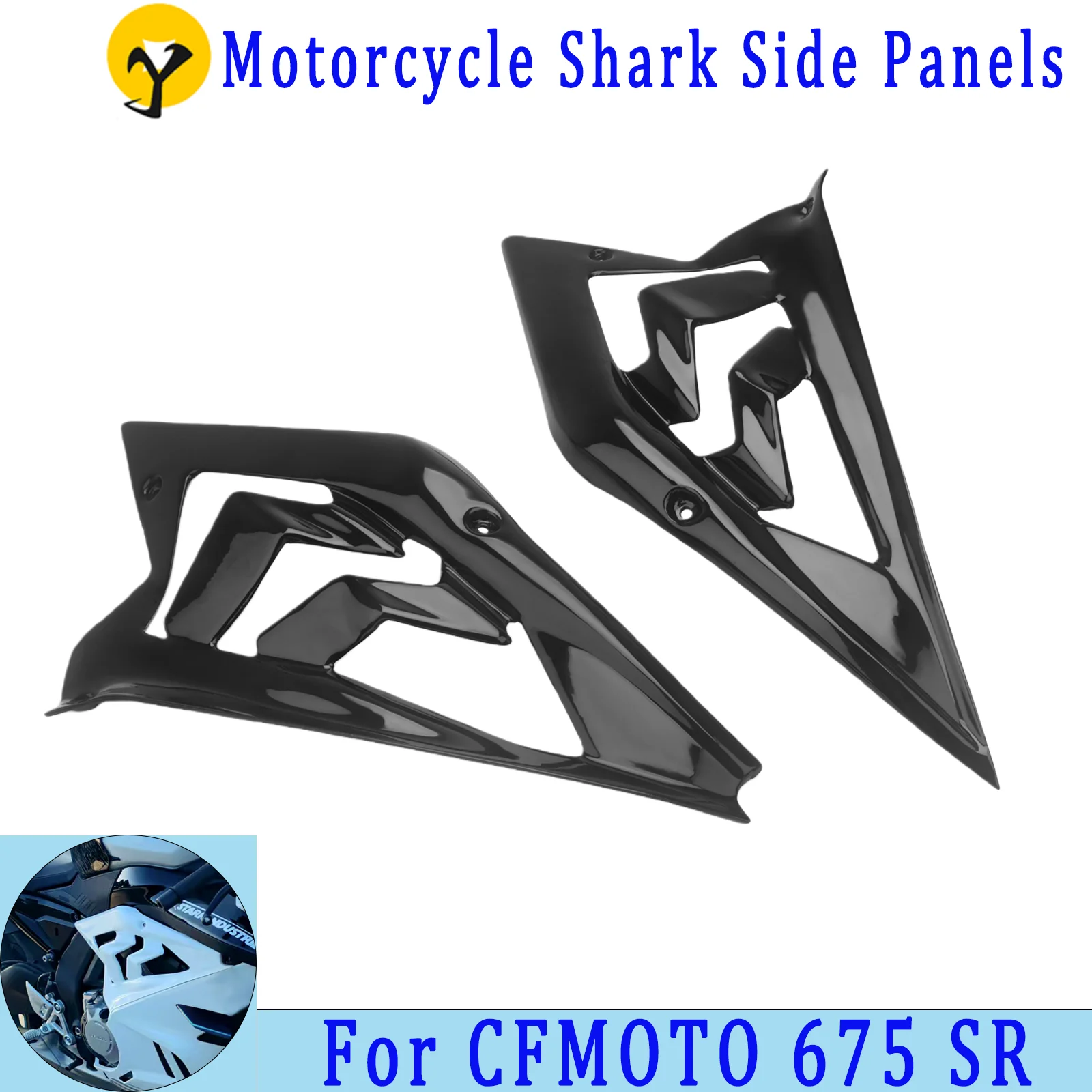 Motorrad-Seitenschutzabdeckung für Motorräder, Verkleidungspanel, Rahmenschutz, Schutzhülle, Hai-Seitenteil, für 675S-S 675SS, 675 SS, Image